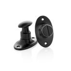 WC slot draaiknop mat zwart ovaal rozet - retro jaren 30..., Ophalen of Verzenden, Nieuw, Koper of Messing, Slot