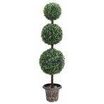 vidaXL Kunstplant met pot buxus bolvorming 118 cm groen, Verzenden, Nieuw