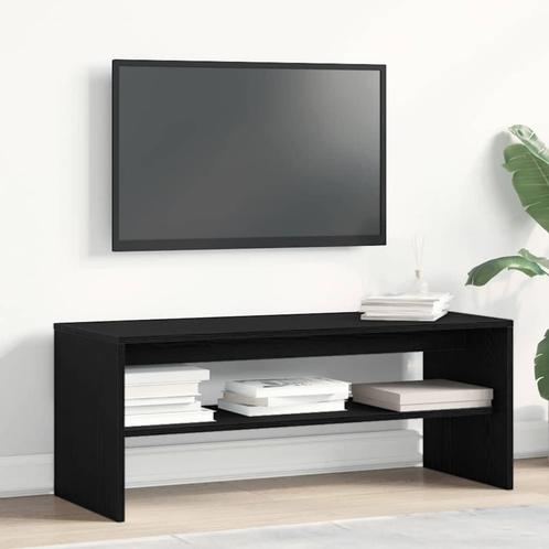 vidaXL Tv-meubel 100x40x40 cm spaanplaat zwart eikenkleurig, Huis en Inrichting, Kasten | Televisiemeubels, Nieuw, Overige houtsoorten