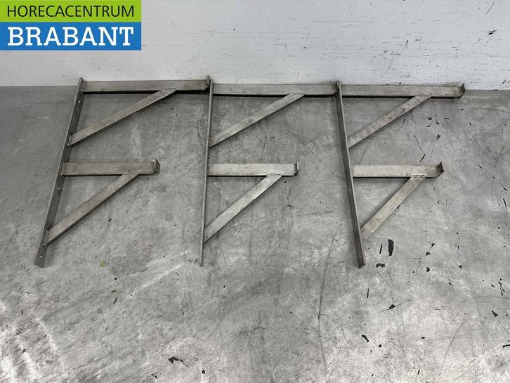 RVS Beugels Muurbeugels Beugel 3 stuks 60 x 41 cm Horeca, Zakelijke goederen, Horeca | Keukenapparatuur, Gebruikt, Ophalen of Verzenden