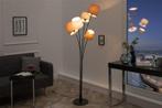 Design vloerlamp LEVELS 176cm wit beige bruin met 5 linnen, Huis en Inrichting, Lampen | Vloerlampen, Ophalen of Verzenden, Nieuw