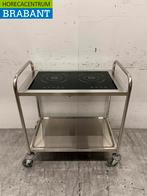 RVS GGG Serveerwagen met 2 x inductie kookplaat 2 pitten 3,1, Zakelijke goederen, Horeca | Keukenapparatuur, Ophalen of Verzenden