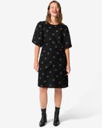 HEMA Damesjurk Dawn crinkle zwart, Kleding | Dames, Verzenden, Nieuw, Zwart