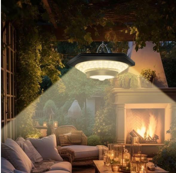 Solar Hanglamp – 228 LED’s, Bewegingssensor, Waterdicht, 360, Huis en Inrichting, Lampen | Hanglampen, Nieuw, Verzenden