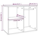 vidaXL Kledingkast 80x40x65 cm bewerkt hout wit, Verzenden, Nieuw