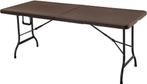 Opklapbare tafel - 180 cm lang - bruin, Ophalen of Verzenden, Nieuw