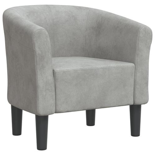 Kuipstoel Fluweel Lichtgrijs - Retourdeal - 35% Korting!, Huis en Inrichting, Stoelen, Grijs, Nieuw, Ophalen of Verzenden