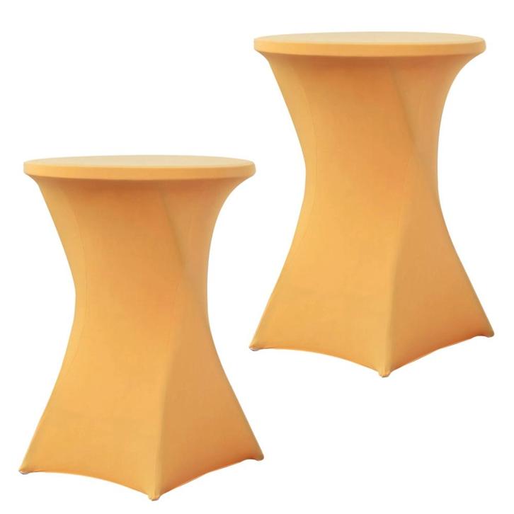 Set Van 2 Stuks! Okergeel 80 CM Alora Tafelrok Voor Statafel, Huis en Inrichting, Keuken | Keukenbenodigdheden, Nieuw