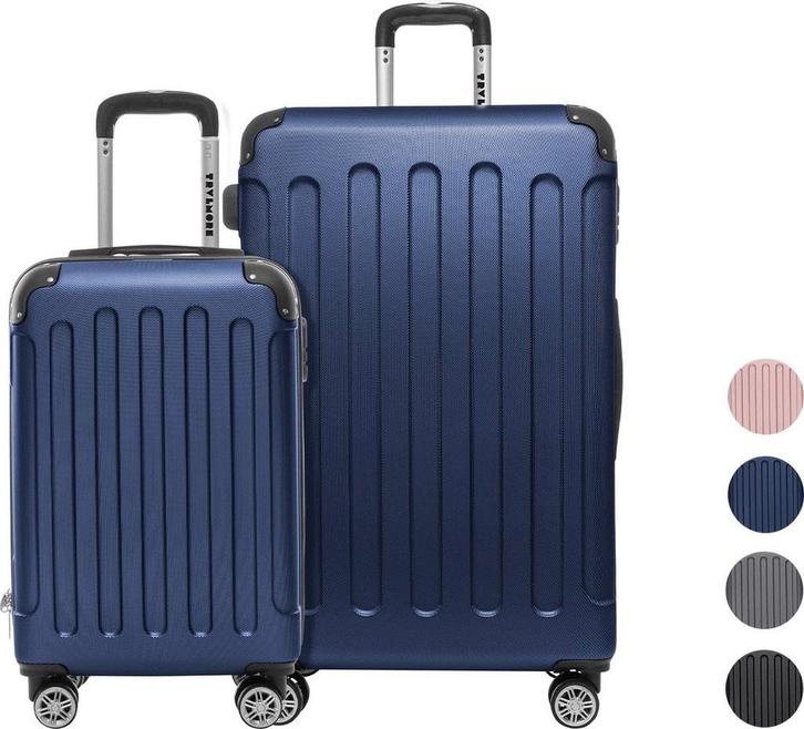 2dekans | TRVLMORE Kofferset - 2 Delig - 38L Handbagage +, Sieraden, Tassen en Uiterlijk, Koffers, Zo goed als nieuw, Ophalen of Verzenden