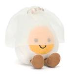 Schattig bruidspaar in de vorm van 2 pluche eitjes, Verzenden, Nieuw, Overige typen
