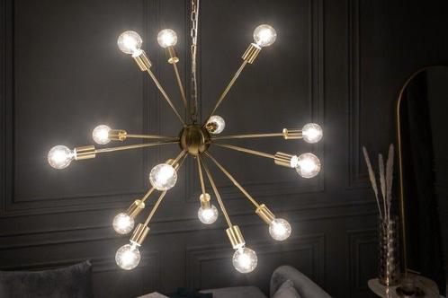 Elegante hanglamp SPUTNIK 87cm goud met 14 lichtarmen -, Huis en Inrichting, Lampen | Hanglampen, Ophalen of Verzenden