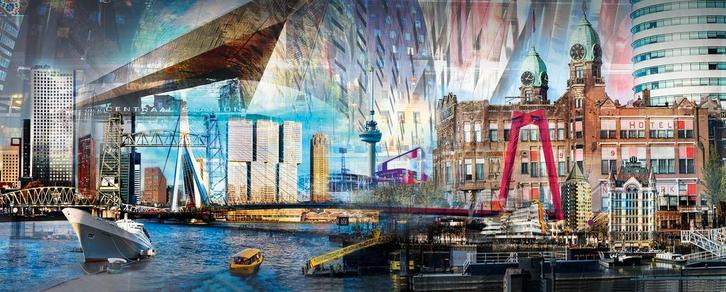 Unieke Wandddecoratie Art-Work Rotterdam, Huis en Inrichting, Woonaccessoires | Wanddecoraties, Nieuw, Ophalen of Verzenden
