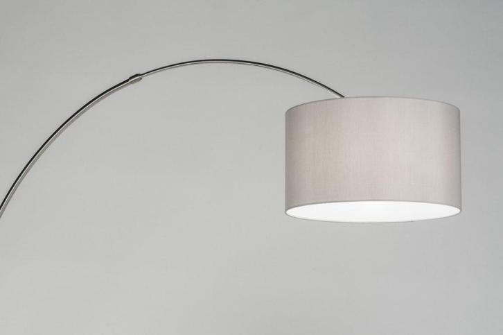 Rietveld Vloerlampen - Grijs - Staal, Stof, Huis en Inrichting, Lampen | Vloerlampen, Verzenden