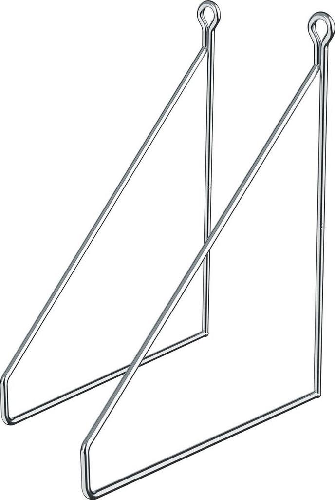 Plankdrager - Metaal - Set van 2 - 20x25 cm - Zilver - ML-De, Doe-het-zelf en Verbouw, IJzerwaren en Bevestigingsmiddelen, Zo goed als nieuw