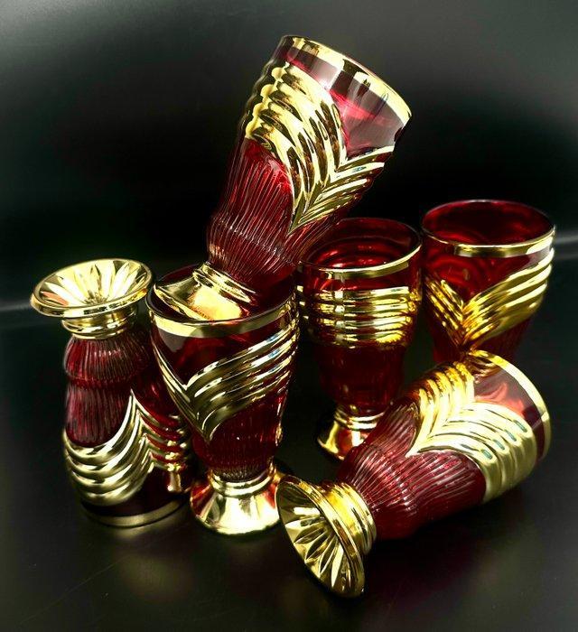 Italglass - Italian Manufacturer - Drinkservies voor 6 (6) -, Antiek en Kunst, Antiek | Meubels | Tafels