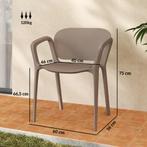 TRUUSK Tuinstoel 4-delige Set Weerbestendig Tuinstoelen Van, Verzenden, Nieuw