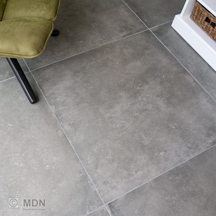 Vloertegels betonlook smoke 80x80 cm, Doe-het-zelf en Verbouw, Tegels, Nieuw, Verzenden