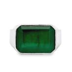 Ring Platina - 12.00ct. tw. Smaragd, Nieuw