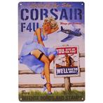 Metalen plaatje - Corsair F4U - Lady of the Sky NIEUW, Huis en Inrichting, Woonaccessoires | Tekstborden en Spreuken, Nieuw, Ophalen of Verzenden