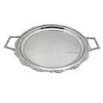 Dienblad 48x39x3cm Rond zilver, Huis en Inrichting, Woonaccessoires | Dienbladen, Nieuw, Ophalen of Verzenden