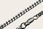 Zilveren ketting gourmet 5. zwaar - dikte 4,4 mm - 120 cm, Ophalen of Verzenden, Nieuw