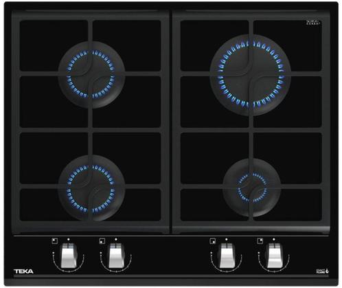 €534 Teka GZC 64300 XBN gas kookplaat inbouw, met 4 brande, Witgoed en Apparatuur, Kookplaten, Ophalen of Verzenden