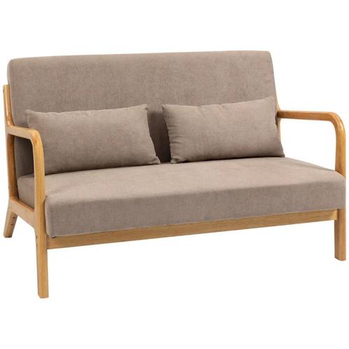 TRUUSK HOMCOM 2-Sitzer Sofa Loveseat Zweisitzer mit Kissen u, Huis en Inrichting, Banken | Bankstellen, Nieuw, Verzenden