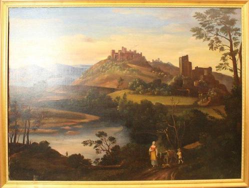 Italian school (XIX) - Paesaggio, Antiek en Kunst, Kunst | Schilderijen | Klassiek