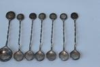 Theelepel (7) - 7 verzet theelepeltjes WW2 - .750 zilver, Antiek en Kunst