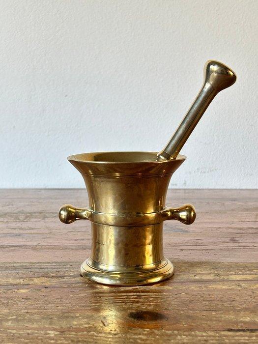 Vijzel en stamper (2) - Brons - Knopvijzel met stamper, Antiek en Kunst, Antiek | Keukenbenodigdheden