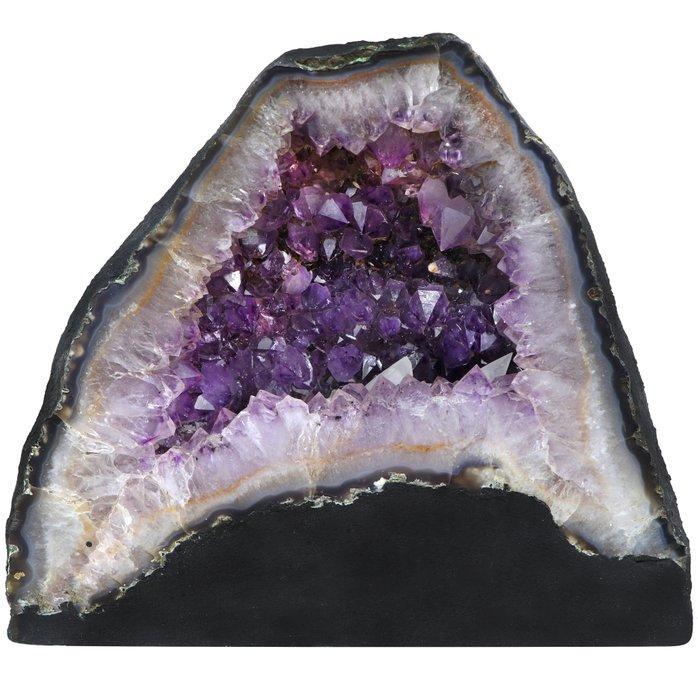 Uitverkoop! - Vivid Amethyst - Pyramid Geode - 29x32x21, Verzamelen, Mineralen en Fossielen