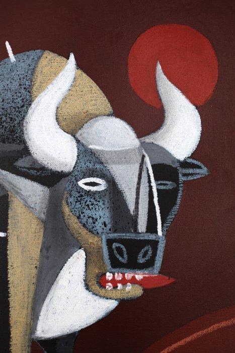 Jone Hopper - Petit taureau (variation), Antiek en Kunst, Kunst | Schilderijen | Modern