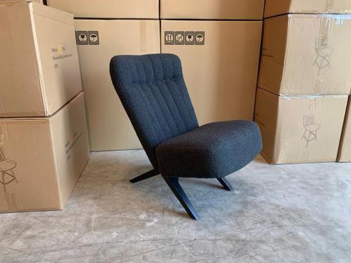 Veiling - Fauteuil Denzi - Boucle - Stof - Zwart - Antraciet, Huis en Inrichting, Fauteuils, Nieuw