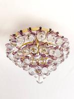 Kroonluchter - Glas, Messing - Druiven violet bladeren, Antiek en Kunst