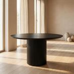 Tafel rond Eikenhout  Latjes onderstel 150cm, Nieuw