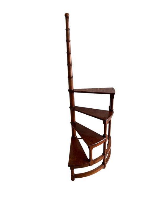 Trapje - Notenhouten - Bibliotheek trap, Antiek en Kunst, Curiosa en Brocante