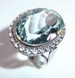 Ring - 18 karaat Witgoud - 11.50ct. tw. Aquamarijn - Maat 58, Sieraden, Tassen en Uiterlijk, Ringen, Nieuw