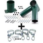 Aanbouwschommel set dubbel rond schuin groen, Ophalen of Verzenden, Nieuw