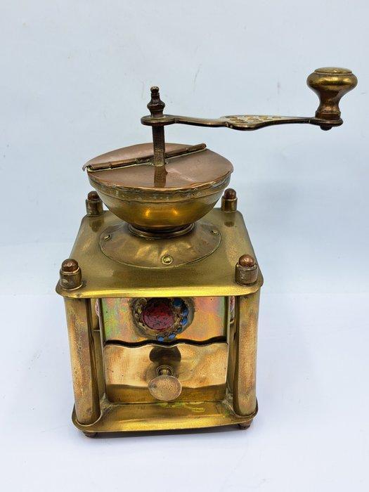 Koffiemolen - Messing, Koper - Handmolen, Antiek en Kunst, Antiek | Keukenbenodigdheden