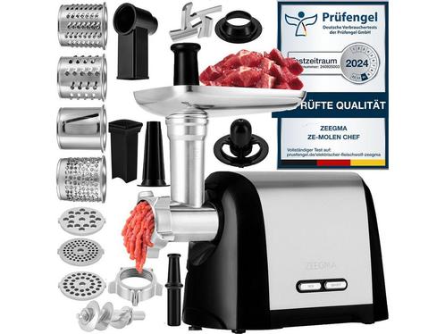 Zeegma Molen Chef - Vleesmolen - 3kg/min - 1900W -, Huis en Inrichting, Woonaccessoires | Overige, Zo goed als nieuw, Verzenden