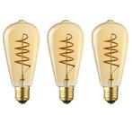 Set van 3 LED lampen E27 | 3-staps dimbaar | 4 watt | 2500K, Verzenden, Overige typen, Nieuw, E27 (groot)