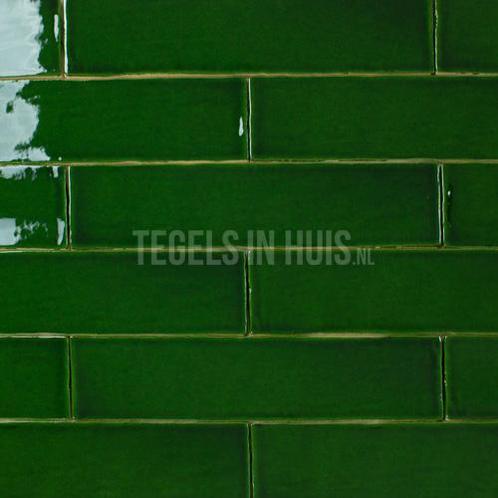 Equipe wandtegel masia victorian green glans craquele, Doe-het-zelf en Verbouw, Tegels, Wandtegels, Nieuw, 10 m² of meer, Keramiek
