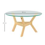 TRUUSK Salontafel Van Gehard Glas, Woonkamertafel Met Verste, Verzenden, Nieuw