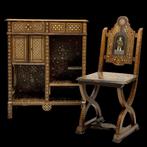 Alla maniera di Adriano Brambilla - Dressoir met fauteuil, Antiek en Kunst, Curiosa en Brocante