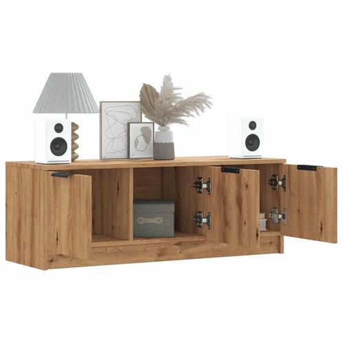 vidaXL Tv-meubel 102x35x36,5 cm bewerkt hout artisanaal, Huis en Inrichting, Kasten | Televisiemeubels, Nieuw, Overige houtsoorten