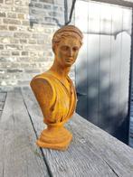 Beeld, Bust of Greek goddess - Artemis - 30 cm - Gietijzer, Antiek en Kunst