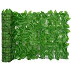 vidaXL Balkonscherm met groene bladeren 300x75 cm, Verzenden, Nieuw