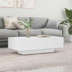 vidaXL Salontafel 100x49,5x31 cm bewerkt hout wit, Minder dan 50 cm, 100 tot 150 cm, Verzenden, Nieuw