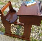 Bijzettafel - hard hout - schoolbank, Antiek en Kunst