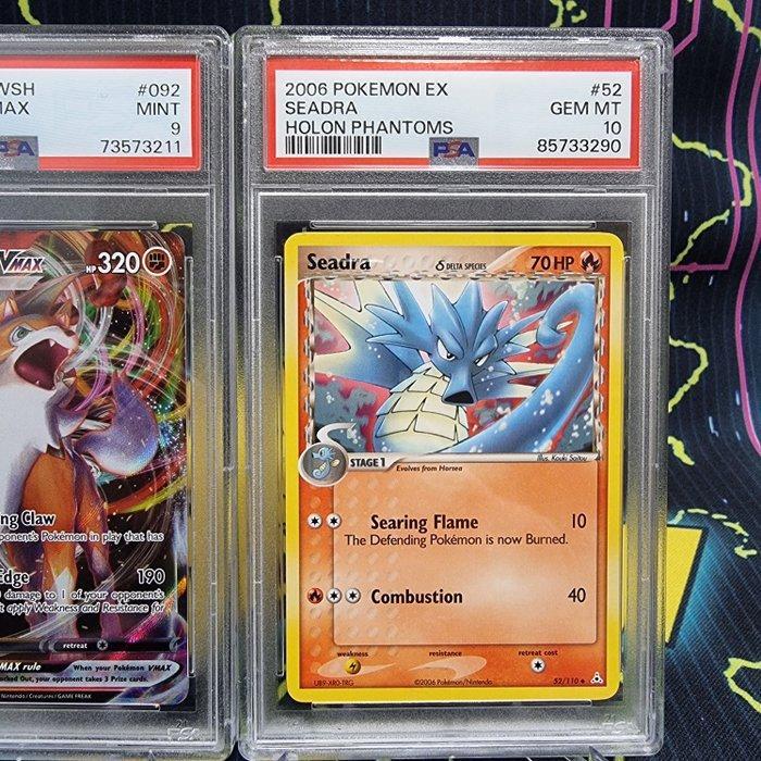 Pokémon - 2 Graded card - Seadra, Lycanroc VMAX #092 / #52, Hobby en Vrije tijd, Verzamelkaartspellen | Pokémon
